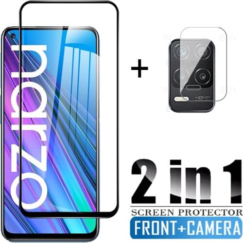 Full Cover Tempered Glass Case For Realme Narzo 30 5G 6.5" Screen Protector For oppo realme narzo30 realmy nazro 30 Camera Film