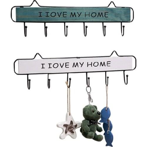 Wood Wall-mounted Shelf Hook Key Holder Hangers Hat Rack Storage Shelves Home Decorative Room Organizer Bedroom Decor Pink Hook