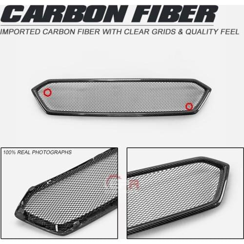 For Subaru Impreza WRX STI VAB Late F type CS Style Carbon Glossy Front grille Bumper Grille Exterior Accessories (Facelift)