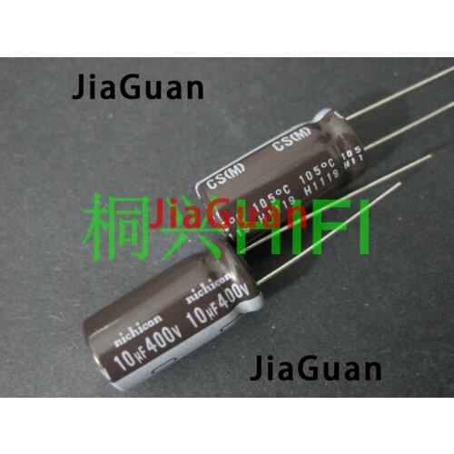 50PCS NEW NICHICON CS 400V10UF 10X20MM electrolytic capacitor 400V 10UF High frequency long life cs 10uF/400V