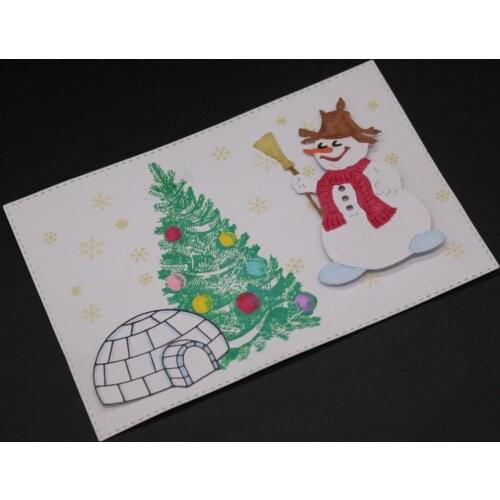 Snowman santa cutting mold mold embossing card scrapbooking card album decoration metal crafts