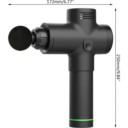 H7JC 3-Speed Handheld Massage Deep Fascia Muscles Tissue Massager with 4 Professional Heads for Muscle Pain and Tension