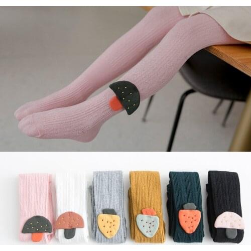 Korea Version Baby Girls Cotton Tights Spring/Autumn Pantyhose Kids Infant Knitted Collant Tights Soft Clothing LKW018