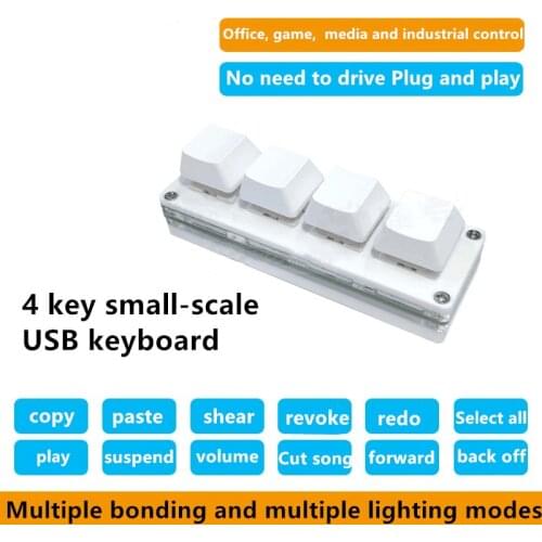 PS/ Draw Mechanical Keyboard With Software OSU Keyboard For Windows 4 Key Gaming Keyboard Programming Hot swap for shortcut