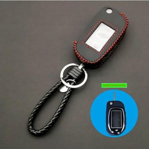 Fashion Genuine Leather Key Case for Scher-Khan Magicar 7 8 9 10 Uncut Blade Fob Cover M7 M9 Folding Car Flip Remote