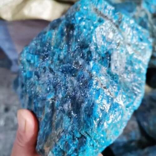 MOKAGY Natural Rock Raw Apatite Quartz Mineral Specimens Rough Stone Feng Shui 400g-550g 1pc