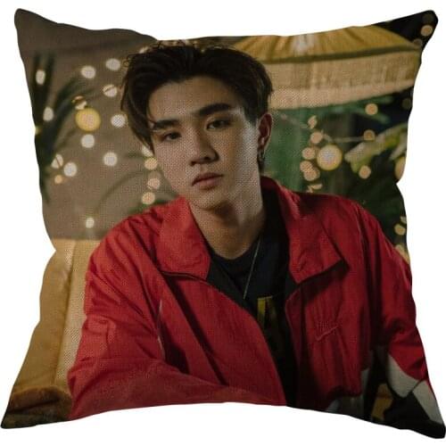 Perth Tanapon Pillow Covers Cases Cotton Linen Zippered Square Decorative Pillowcase Outdoor,Office,Home Cushion 45x45cm One Sid