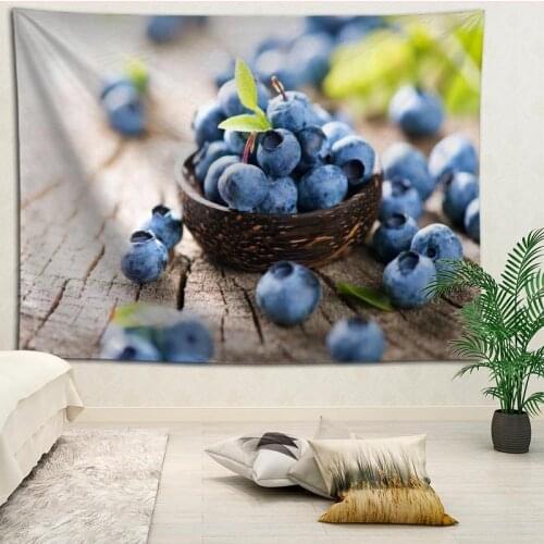 New Arrival Blueberry Tapestry Hanging Blanket background wall bedroom Home Art Tapestries Decor Customize your image