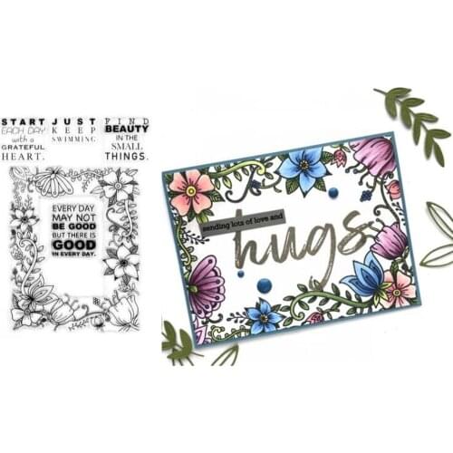 Flower Clear Stamp and die Or stamp for DIY Scrapbooking/Card Making/Kids Fun Decoration Supplies A2210