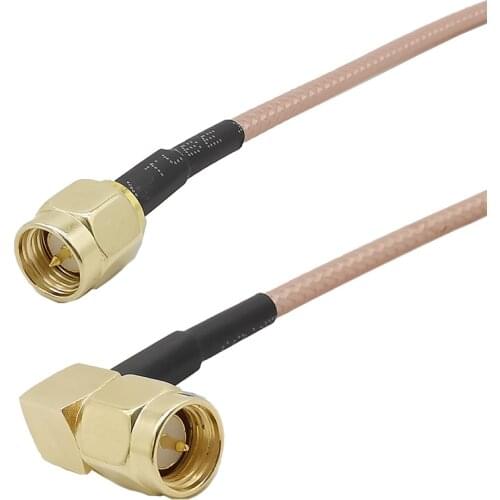 SMA Male Right Angle to SMA Male Plug Straight Extension RG316 Coaxial Cable Jumper SMA Male Plug RF Cable 7-80CM
