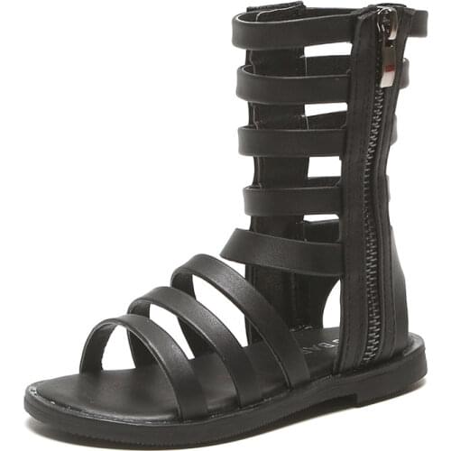 Children Shoes Girls Gladiator Sandals 2020 Summer New Hollow Out Girl Roman Sandals Open Toe Fashion High Top Girls Boots