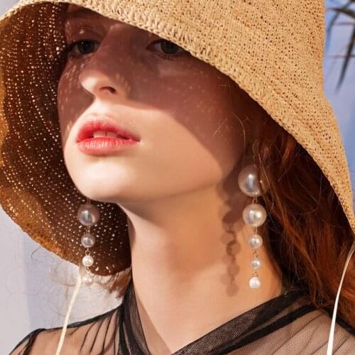 Pearls Earrings For Women Pendientes Long Fashion Jewelry Accesorios Mujer Moda Femme 2021 Brincos Dangling Earring Statement