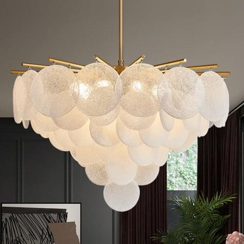 Post Modern Glass Leaves E14 Led Pendant Light for Living Room Lustre Hang Lamp for Dining Room Suspend Lamp Luminaris Lampsras