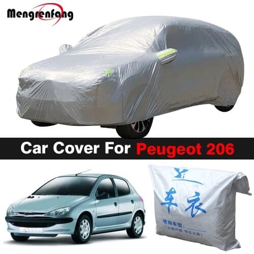 Outdoor Car Cover Anti-UV Sun Shade Rain Snow Dust Resistant Auto Cover For Peugeot 206 Sedan Hatchback Coupe Cabriolet SW