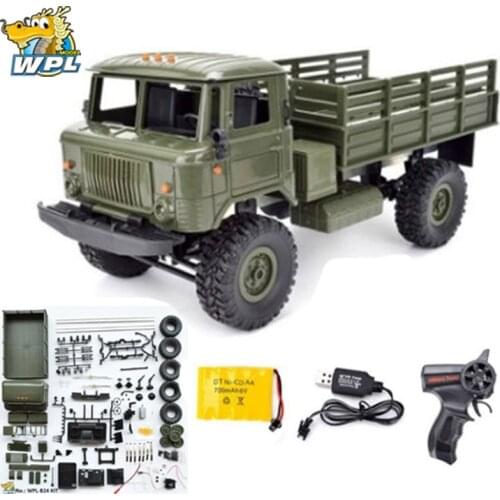 WPL B-24 1/16 remote control military truck 4 wheel drive off-road RC car model climbing car DIY toy gift for boy