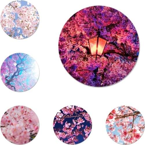 Cherry blossom kawaii sky Badge Brooch Pin Accessories For Clothes Backpack Decoration gift 58mm