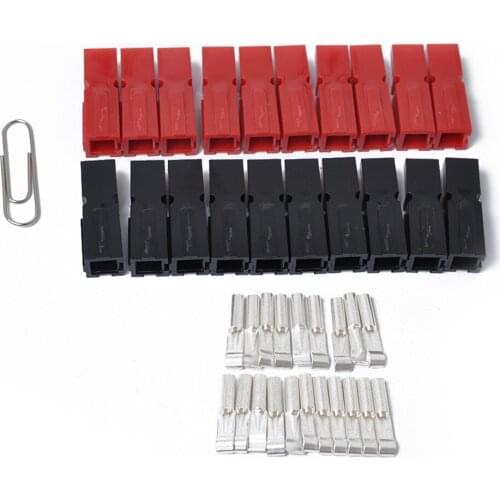 10 Pairs 30A Amp 600V Power Marine Connector Pole Red Black for Anderson Powerpole