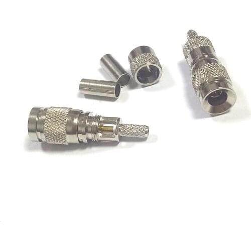 100pcs DIN 1.0/2.3 CC4 Male Plug Crimp Connectors for Cable RG174 RG316 LMR100 RG179 New