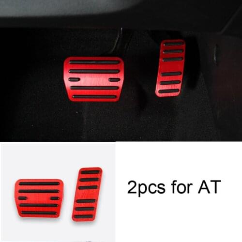 2pcs for Skoda Octavia 2015-2018 Octavia wagon 2017-2018 AT Free punching Aluminium alloy throttle brake pedal Decorative cover