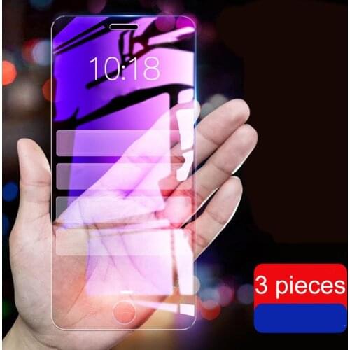 3Pcs Anti-Scratch Tempered Glass Anti Blue Light Full Cover Glass For iPhone7/iPhone8 Plus/iPhoneX XR/XS Max Screen Protector