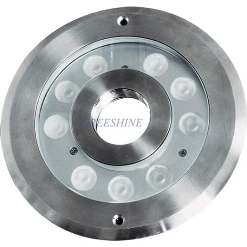 304/316 stainless steel 24V IP68 27W RGB DMX Underwater LED Light for Fountain Multicolor Pond Light 4pcs/lot 200MM diameter