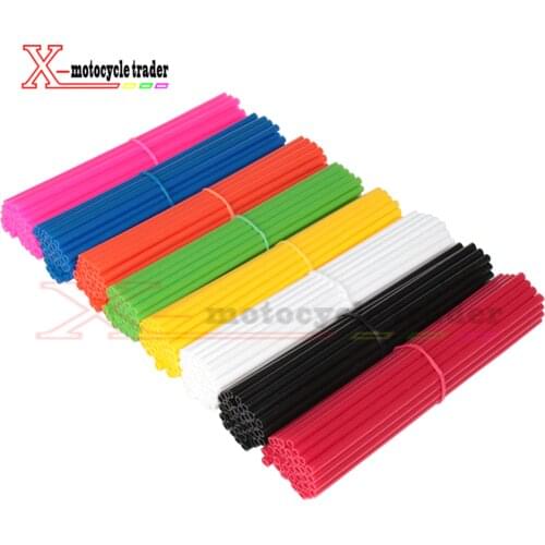 36Pcs Motorcycle Spoke Skins Wheel Rim Wrap Tubes Cover For CRF YZ EXC CR RM Universal Dirt Bike Free shipping