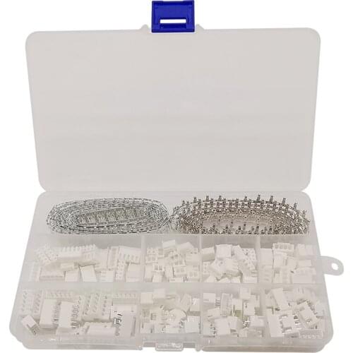 560Pcs/Box XH2.54 2/3/4P 5Pin 2.54mm Housing Pin Header Male Female Socket Crimp Kit Wire Cable Connector Terminal Plug Jack Set