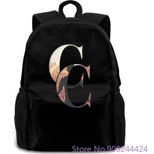 A Day To Remember Common Courtesy Mens White women men backpack laptop travel school adult student