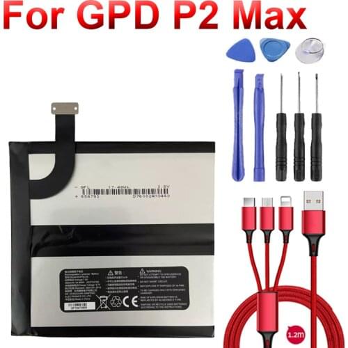 Batteery for GPD P2MAX 7.6V 664793-2s battery for GPD P2 max +USB cable+toolkit