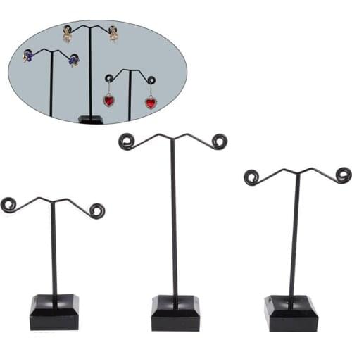 3 Pcs Acrylic Jewelry Rack Display Stand T Shape Earring Ear Studs Display Stand Organizer Holder for Stud Dangle Hoop Earrings