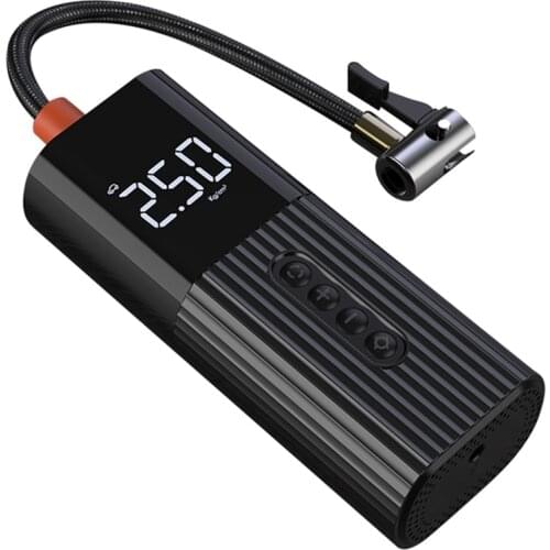 Car Tire Air Inflator Tire Pump For Bicycle Motorcycle Mini Air Compressor HandHeld With LED light Digital LCD Display Portable
