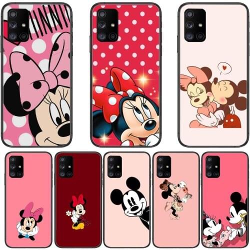 Disney Cute Mickey Phone Case Hull For Samsung Galaxy A 50 51 20 71 70 40 30 10 80 E 5G S Black Shell Art Cell Cove