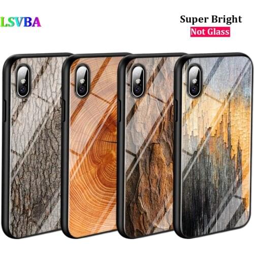 Black Cover Texture Wood for iPhone 11 11Pro X XR XS Max for iPhone 8 7 6 6S Plus 5S 5 SE Glossy Phone Case