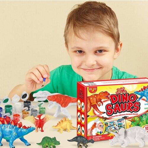 Dinosaur Painting Kit Dinosaur Toys For Kids DIY Art Crafts Set 34 Dinosaur Models Educational Fun Toys Fit