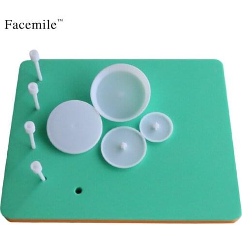 Facemile New 2018 The Double-sided Five-hole Fondant Cake Mat Square Sponge Foam Pad Decorating Nail Set DIY Tool Mold ZH053
