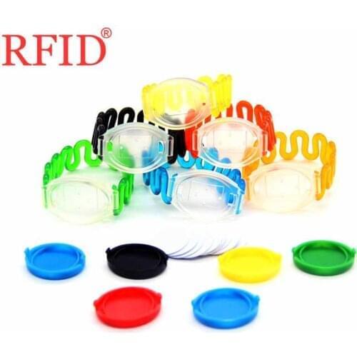 ID 125khz EM4100 TK4100 Read Only Silicone Waterproof Wristband RFID Token Tag Access Control Card Many Color Select 100pcs