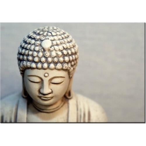 Realist Buddha Status Canvas Prints Wall Art Posters Buddhism Portrait Canvas Paintings On The Wall Cuadros Pictures Home Decor