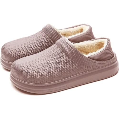 Original Warm Winter Cotton Clog Indoor Casual Warm Home Slippers EVA Flat Clogs Footwear