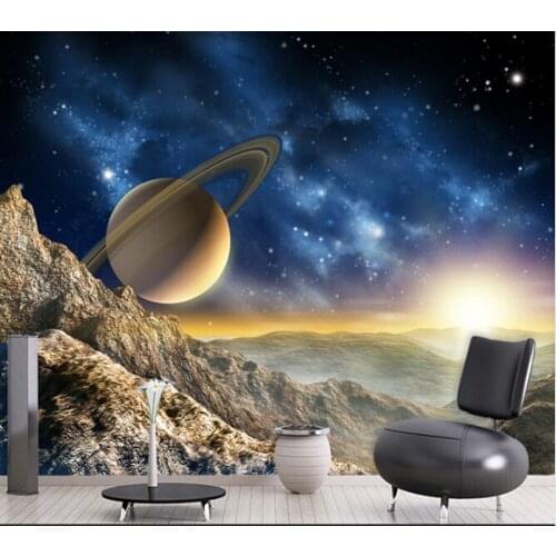 Custom home decoration wallpaper, starry planet murals for the living room bedroom sofa ceiling wallpaper papel de parede 3D