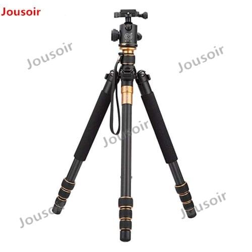 QZSD Q999C Portable Detachable Changeable Traveling Tripod Monopod Carbon Fiber Ball Head for SLR Camera DSLR Camcorder CD50
