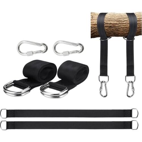 Practical Hanging Chair Straps Swing Straps Tree Straps Nylon Binding 2 Webbing + 2 D Buckles + Storage Bag