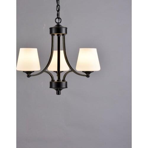 3 Lights Nordic Simple Glass Lampshade Chandeliers Restaurant Living Room E27 Modern Retro Suspension Lamp Lighting Fixture P664