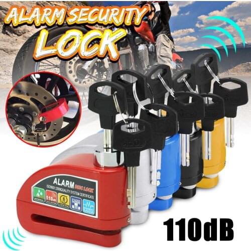 Motorcycle Scooter Security Anti-theft Wheel Disc Brake Lock Alarm Kit 1.2m / 1.5m Reminder Cable Alarm Lock Bag