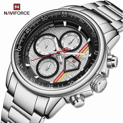 Direct Selling 2021 New NAVIFORCE Watch For Men Casual Fashion Waterproof Stainless Steel Complete Calendar Men’s Quartz Watches