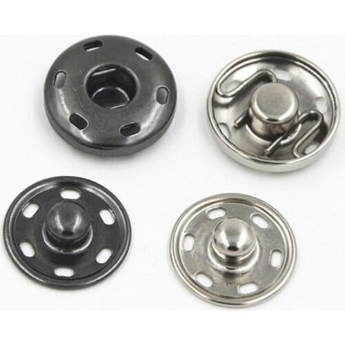 DIY 100sets/lot 19mm metal brass 2 parts sew on press button snap fasteners silver/black free shipping SF-19mm