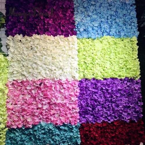 Silk Hydrangea Artificial Flower Wedding Venue Backdrop Background DIY Props Main Road Pillar Wall Hanging Decor