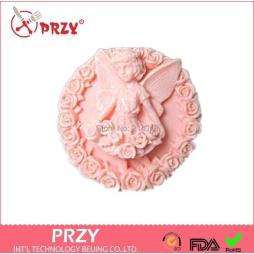 Angel /rose Shape Handmade Soap Mold Candle Molds Silicon Mould Chocolate Candy Moulds Valentines Day DIY Baby Silicone Rubber