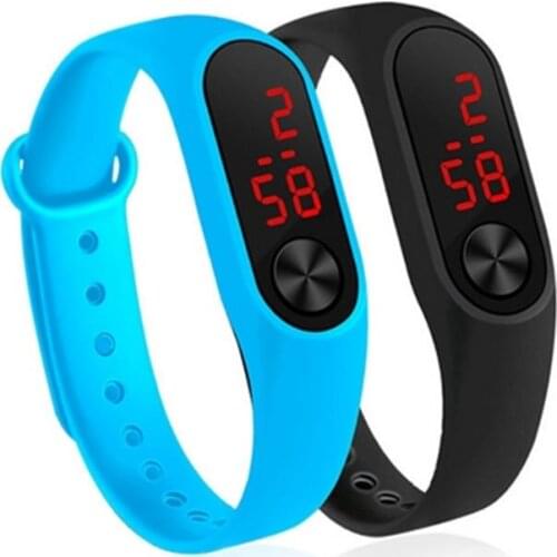 LED Digital Display Bracelet Watch Childrens Students Silica Gel Sports Watch Students Lovers Jellies Fashion Watches Women &50