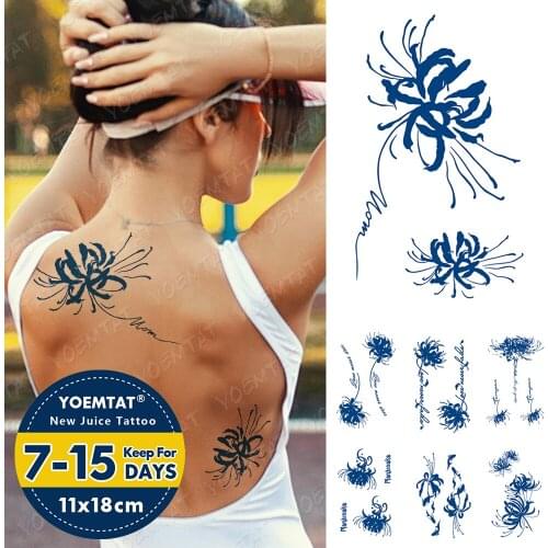 Juice Lasting Waterproof Temporary Tattoo Stickers Mandala Flower Peony Rose Flash Tattoos Totem Woman Body Art Fake Tatto Male