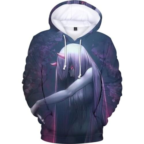 Zero Two En Bikini 3d Hoodies Sweatshirt 2020 Autumn Winter Anime Graphic Hoodie DARLING In The FRANXX Full 3d Boys Sweatshirts
